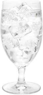 Restaurantware  Nude 14 Ounce Water Goblets Set Of 6 Crystal Goblet Glasses - Laser-Cut Rim Fine-Blown Crystal Water Glasses For Weddings Anniversaries And Special Events Dishwasher-Safe