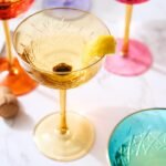 Vintage Art Deco  for Champagne, Martini, Cocktails | Set of 6 | 7 oz Classic Cocktail Glassware - Manhattan, , , Crystal  Style Saucer Goblets s with Stems - Image 2