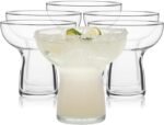 Stemless Margarita Glasses Set of 6, Modern Margarita Glasses, Lightweight, Unique Bar Glasses, Lead-Free Margarita Set, 10.25 ounces