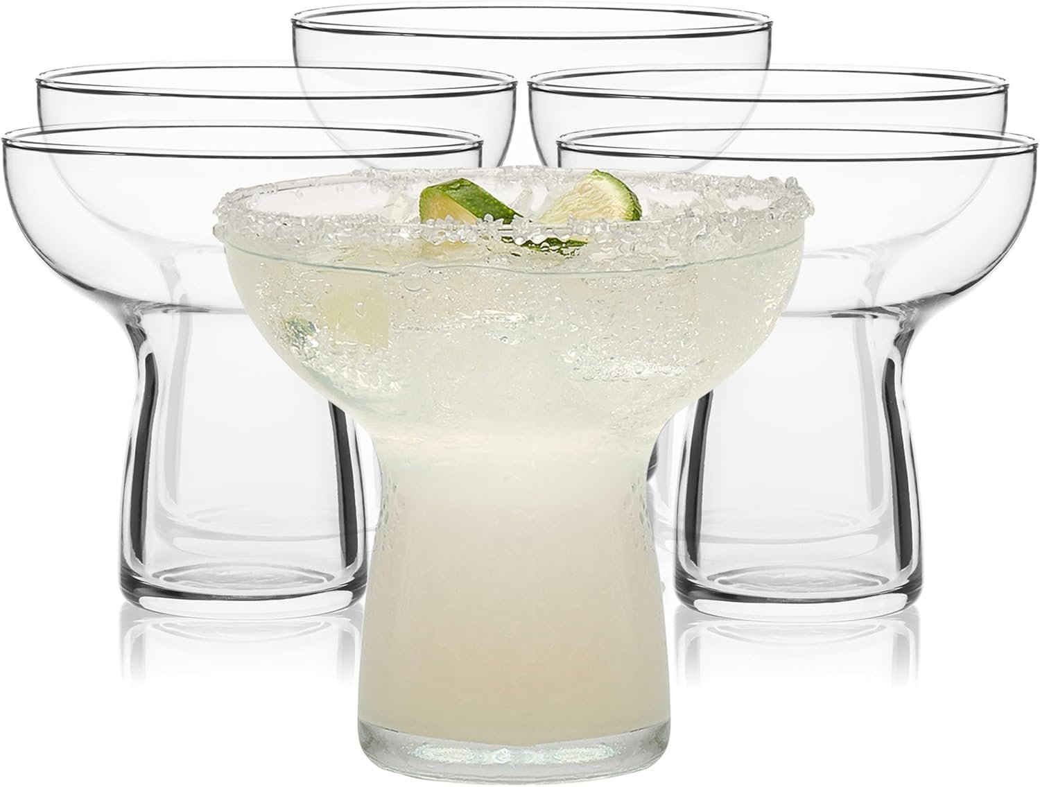 715Dox05HKL._AC_SL1500_.jpg Stemless Margarita Glasses Set of 6, Modern Margarita Glasses, Lightweight, Unique Bar Glasses, Lead-Free Margarita Set, 10.25 ounces - Image 1