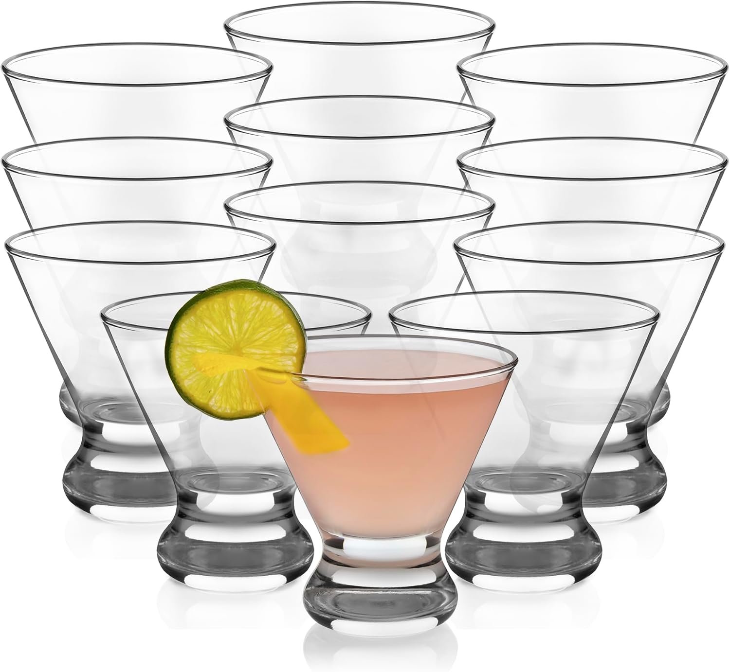 718-7lNXIYL._AC_SL1500_.jpg Stemless Martini Glasses, Dishwasher Safe Martini Glasses 12 Count (Pack of 1), Lightweight Margarita Glasses Set for Wedding Party - Image 1