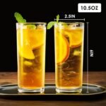 Highball Glasses Set of 2, 10 OZ Drinking Glasses, Lead-Free Crystal Cocktail Glasses, Water Glasses for Juice, Cocktails, Wine, Iced Tea, Mojitos Glassware Set - Image 2