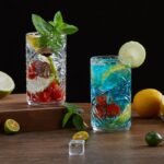 Highball Glasses - 13 oz - Novelty Drinking Glasses - Set of 2 Crystal Glass Tumbler - for Water, Juice, Beer, Cocktails, Mojito, Wine and Whiskey, Bar Glassware - Image 2