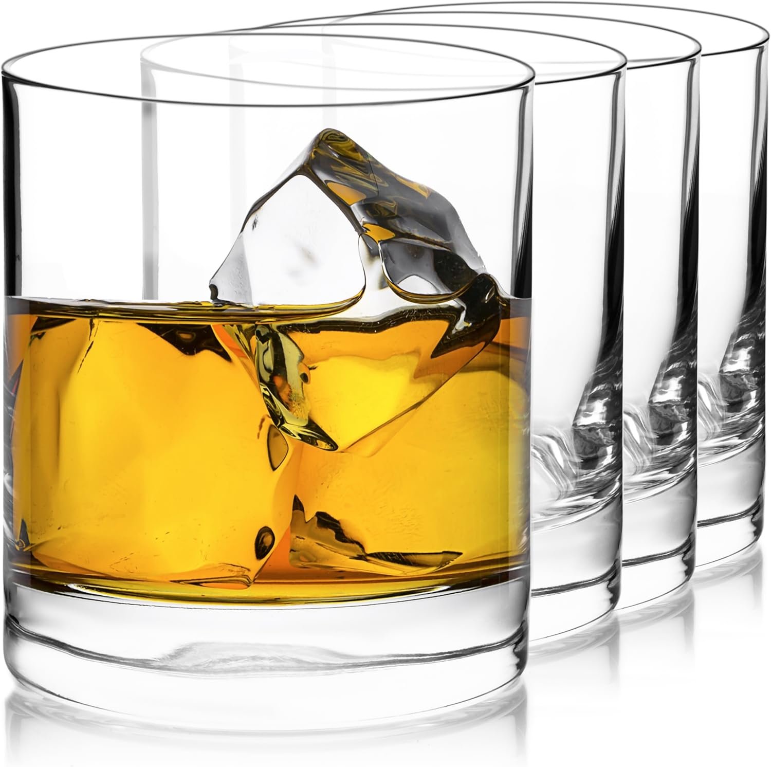 81-pNY9MeHL._AC_SL1500_.jpg Set of 4 Glasses, 13.5 Oz. Whiskey Glass, Made in Italy Drinking Glasses, Crystal Glass, Dishwasher Safe - Image 1