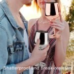 Stainless Steel Wine Glass 18oz - Set of 2 Copper - 3.6" D x 8.3" H (851012) - Image 2