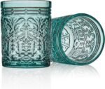 Old Fashioned Whiskey Glasses, Drinking Glasses, Vintage Decor, Glass Cups, Water Glasses, Cocktail Glasses  Collection, 12oz, Seafoam, Set of 4 - Image 2