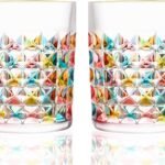 Whiskey Glasses Set of 2, 10oz Colorful Old Fashioned Glasses, Crystal Glassware for Bourbon Scotch Cocktail Rum Vodka Liquor